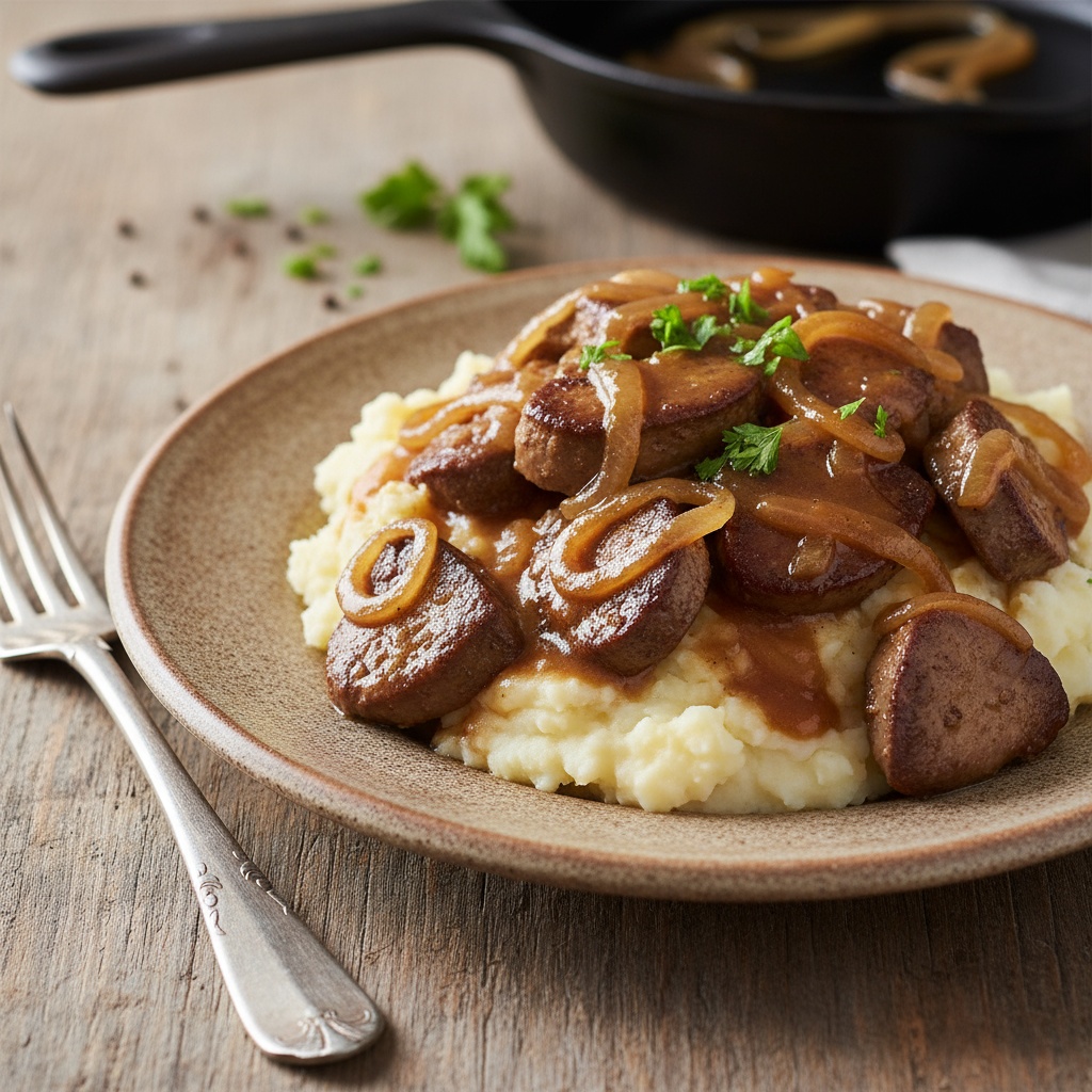 chicken liver and onions with gravy recipe