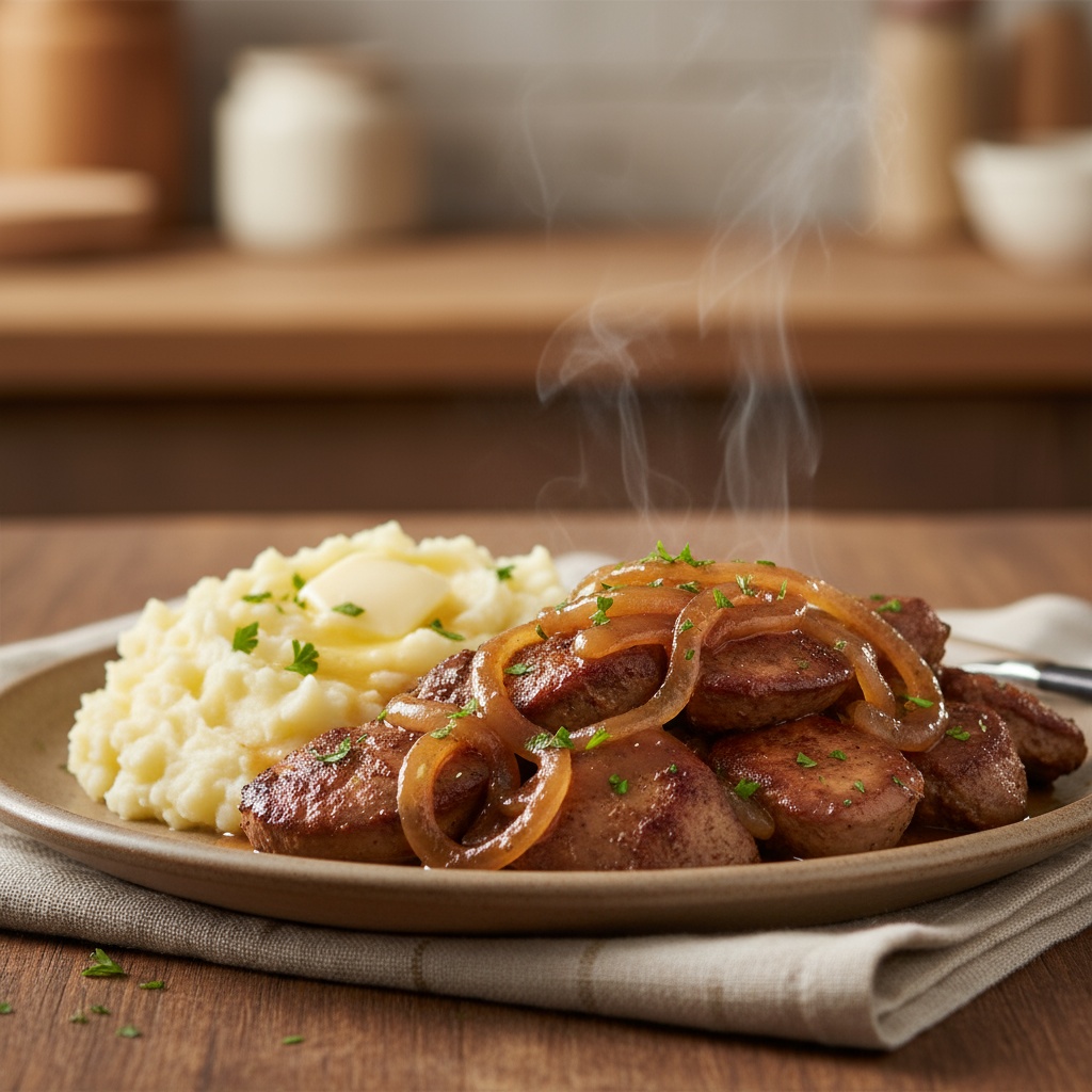 chicken liver and onions with gravy recipe