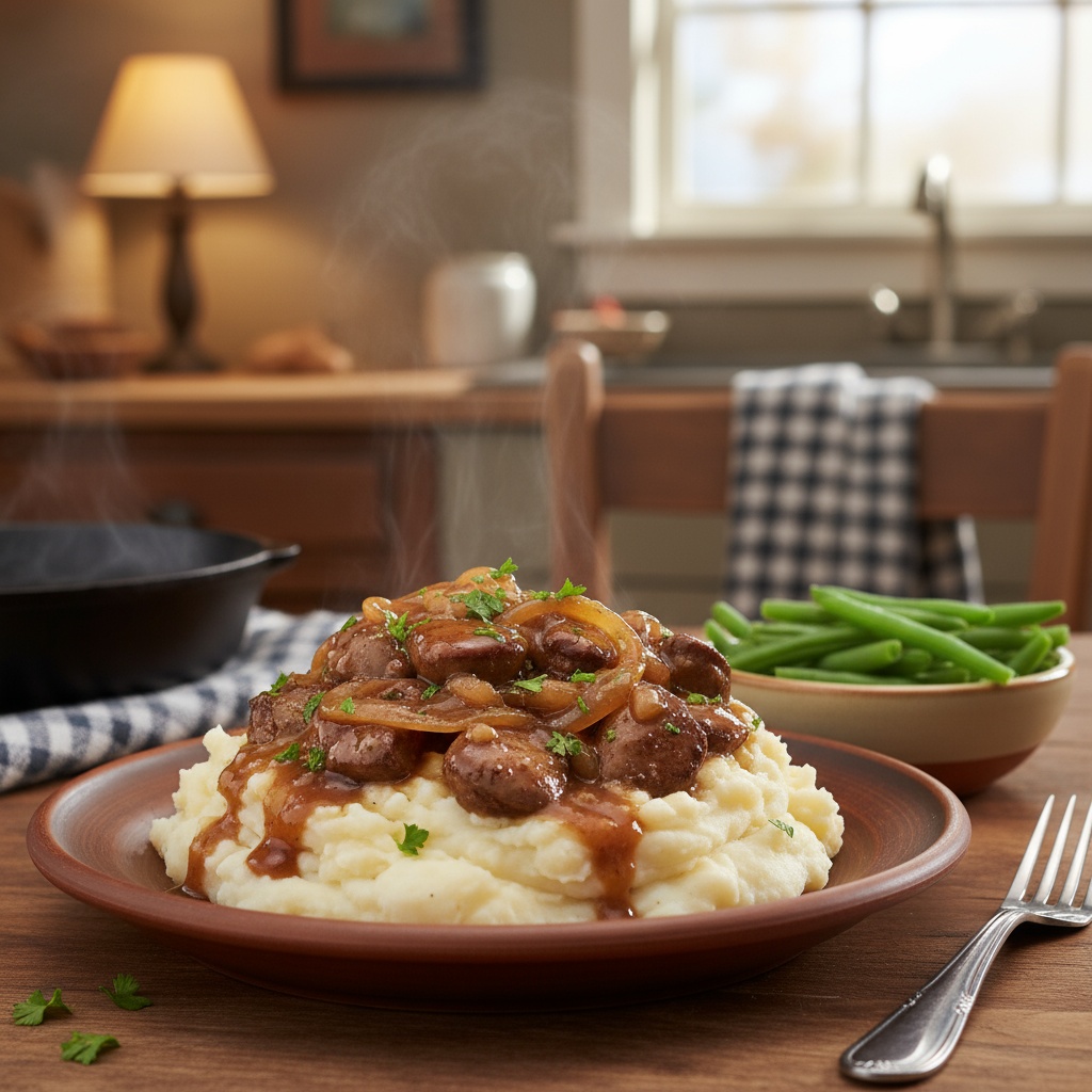 chicken liver and onions with gravy recipe