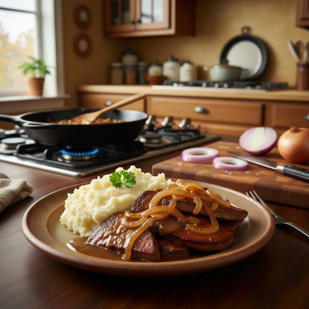 old fashioned liver and onions with gravy recipe